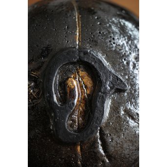 中村道年 倣 鈍太郎 黒茶碗　P223 