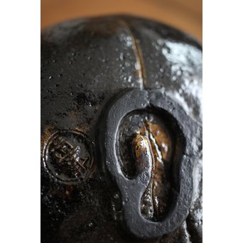 中村道年 倣 鈍太郎 黒茶碗　P223 