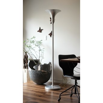 デザイナーズ ミッドセンチュリー アルミフロアライト　A2055