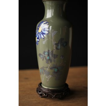 日本画風 七宝一輪挿小花瓶　Y029 