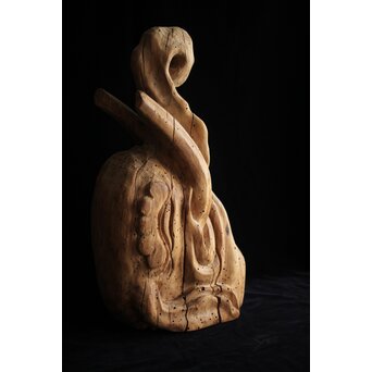 木鼻 象鼻 寺院木彫　X279 