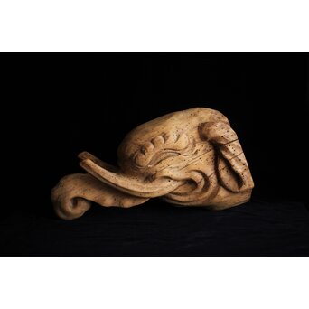 木鼻 象鼻 寺院木彫　X279 