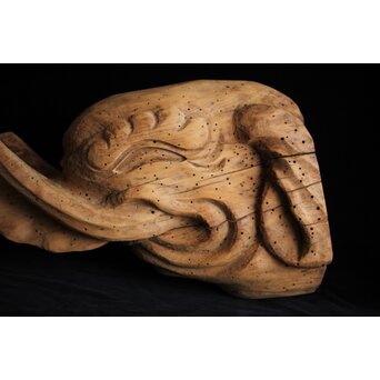 木鼻 象鼻 寺院木彫　X279 