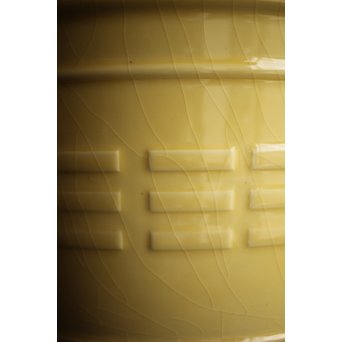 帝室技芸員 三代 清風与平  黄玓磁算木瓶掛　P224 