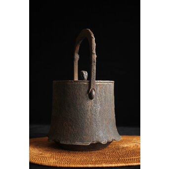 小泉仁左衛門 作 芦屋天明古意 應用尾垂形 鉄瓶 湯沸 急須　M256 