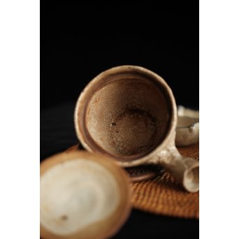 加藤麦岱 絵志野茶器セット　P225 