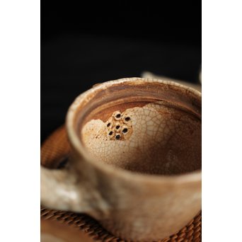 加藤麦岱 絵志野茶器セット　P225 