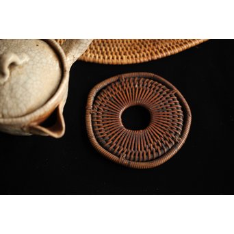 加藤麦岱 絵志野茶器セット　P225 