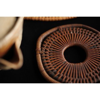 加藤麦岱 絵志野茶器セット　P225 