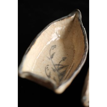 加藤麦岱 絵志野茶器セット　P225 