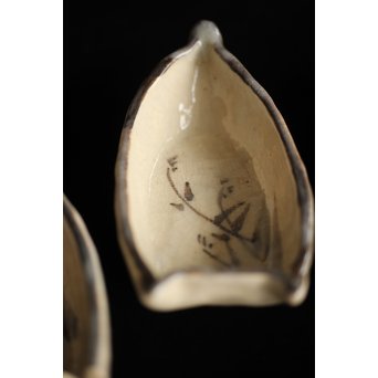 加藤麦岱 絵志野茶器セット　P225 