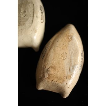 加藤麦岱 絵志野茶器セット　P225 