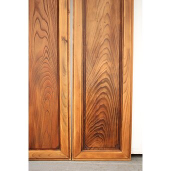 杉と欅の欄間 2枚1組　R0082 