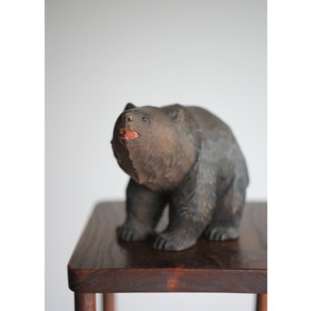 北海道 やくも八雲の木彫熊　X281 