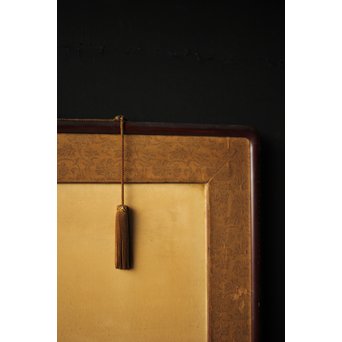 井上恒也 花虫図 絹本額装　Z248 