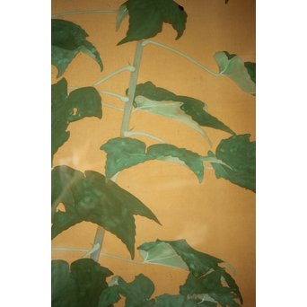 井上恒也 花虫図 絹本額装　Z248 