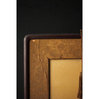 井上恒也 花虫図 絹本額装　Z248 