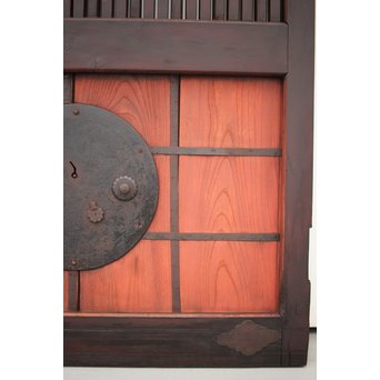 鍵付 ガラス付 格子蔵戸　W025 