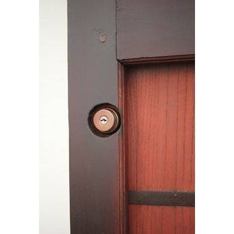 鍵付 ガラス付 格子蔵戸　W025 