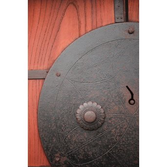 鍵付 ガラス付 格子蔵戸　W025 