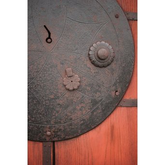 鍵付 ガラス付 格子蔵戸　W025 