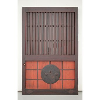 鍵付 ガラス付 格子蔵戸　W025