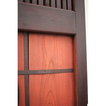 鍵付 ガラス付 格子蔵戸　W025 