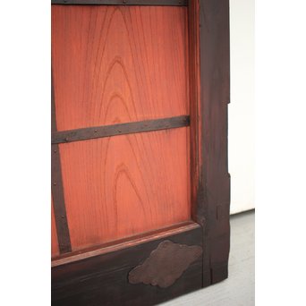 鍵付 ガラス付 格子蔵戸　W025 