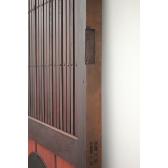 鍵付 ガラス付 格子蔵戸　W025 