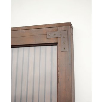 鍵付 ガラス付 格子蔵戸　W025 