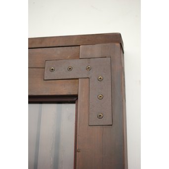 鍵付 ガラス付 格子蔵戸　W025 