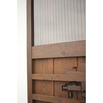 鍵付 ガラス付 格子蔵戸　W025 