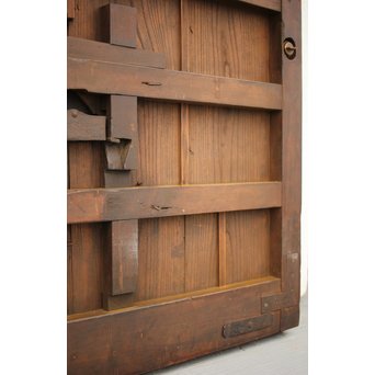 鍵付 ガラス付 格子蔵戸　W025 