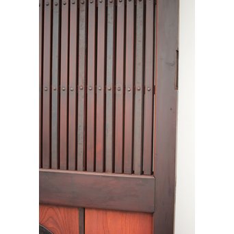 鍵付 ガラス付 格子蔵戸　W025 