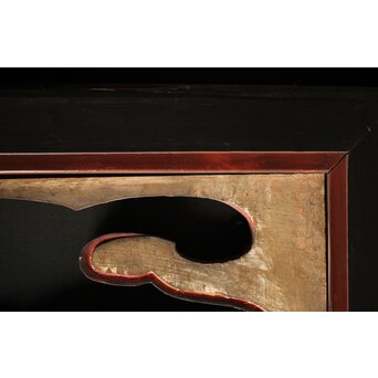 寺院彩色木彫欄間 鴛鴦 3枚1組　R0085Y 