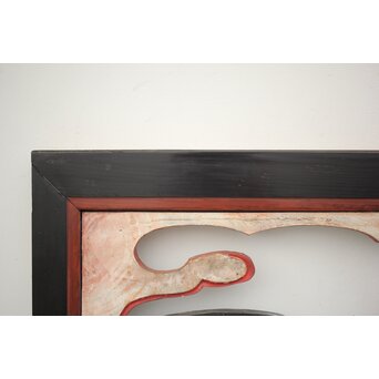 寺院彩色木彫欄間 鴛鴦 3枚1組　R0085Y 