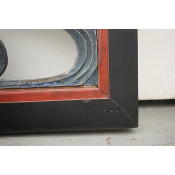 寺院彩色木彫欄間 鴛鴦 3枚1組　R0085Y 