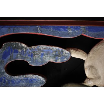 寺院彩色木彫欄間 兎 3枚1組　R0086 