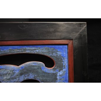 寺院彩色木彫欄間 兎 3枚1組　R0086 