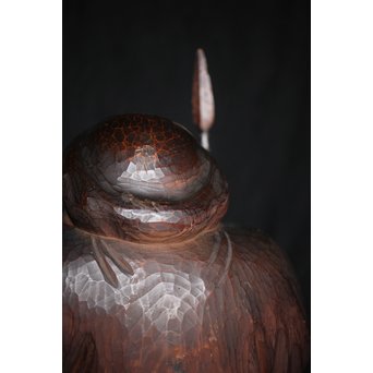 土田照清 木彫像　X282 