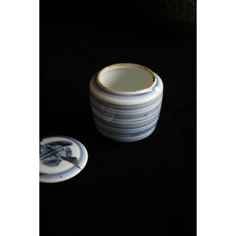 富本憲吉 輪線染付茶入　P228 