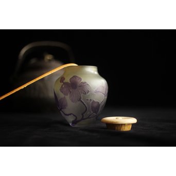 Tip Galle エミーレガレ 公式工芸 ガラス茶入　Y030 