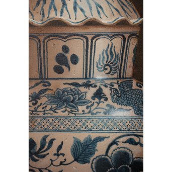 リアリズム油彩 8号キャンバス 元染付中国美術 SMサイン　Z249 