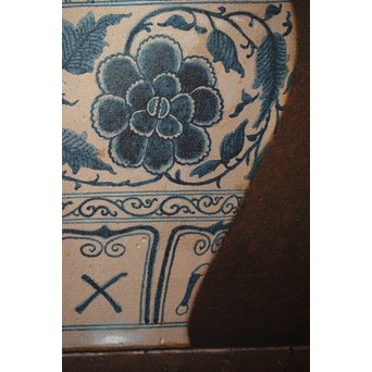 リアリズム油彩 8号キャンバス 元染付中国美術 SMサイン　Z249 