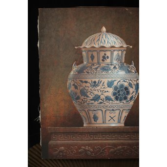 リアリズム油彩 8号キャンバス 元染付中国美術 SMサイン　Z249 