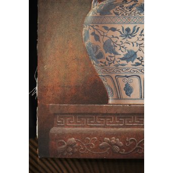 リアリズム油彩 8号キャンバス 元染付中国美術 SMサイン　Z249 