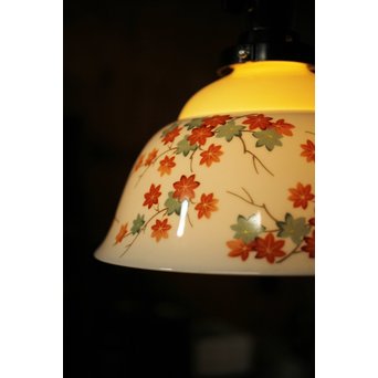 日陶ノリタケ 紅葉 電笠照明　A2057 
