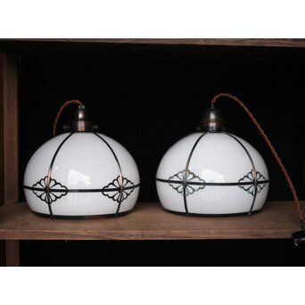 菊菱装飾の電笠 2個1組　A2060Y