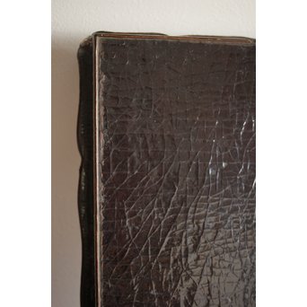 唐物 黒漆螺鈿象嵌 平卓 青貝花台　Q268 