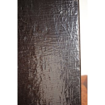 唐物 黒漆螺鈿象嵌 平卓 青貝花台　Q268 